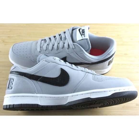 Big Nike Men's Low Lux Lifestyle Shoes Wolf Grey Black White Crimson Sizes NIB - Picture 1 of 7